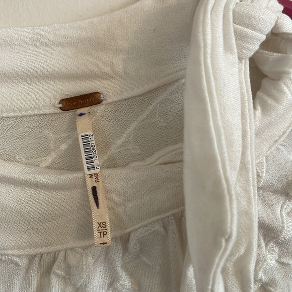 Free People Ivory Mock Neck Lace Top - Picture 9 of 12